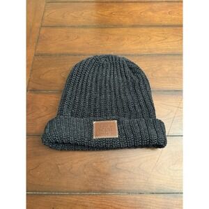 Love Your Melon Black on Dark Gray‎ Knit Beanie - One Size Fits All